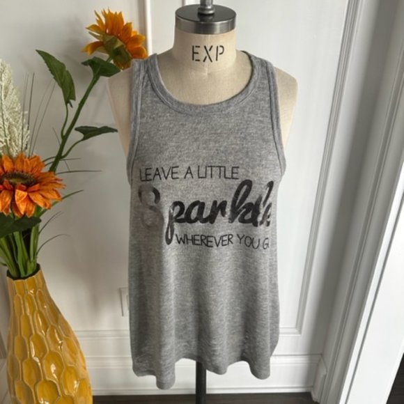 Soprano High Low Tank Tunic with Leave A little SPARKLE Wherever you Go - Picture 5 of 13